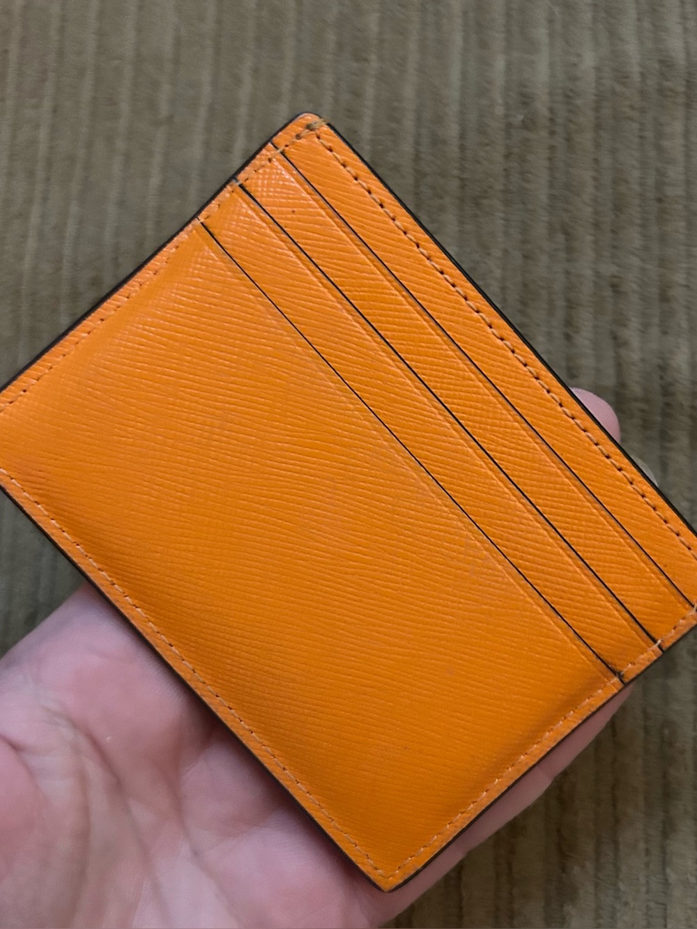 Kate Spade Madison Small Slim Card Holder Saffiano Leather Turmeric - Picture 2 of 2